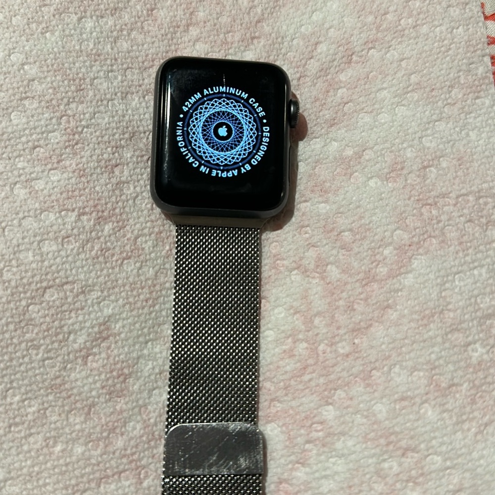 Apple Watch Series 3 42 MM Aluminum case Ion-X glass ceramic back GPS LTE WR-50M